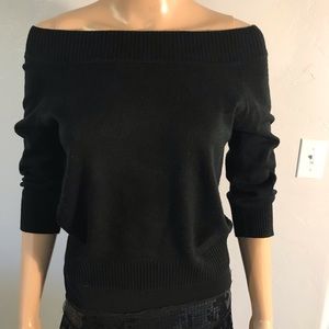 Black off the shoulder 3/4 sleeve size Large